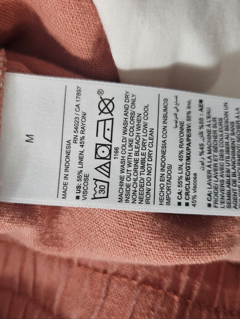 Old Navy High-Rise Wide Leg Pants Womens Medium Comfort Waist Peach Lagenlook - Picture 10 of 10